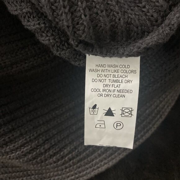 Carbon 2 Cobalt Sweater Crewneck Mens Rib Knit Gray Pullover Heavy M - Picture 6 of 7